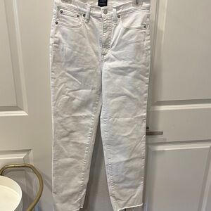 EUC J. Crew Stovepipe White Ankle Jeans